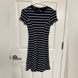 Forever 21 Navy and White Striped Top